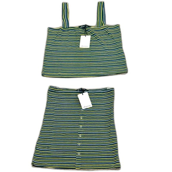 NWT* Olivaceous Ribbed Knit Skirt & Tank Top Set - Women's Size Small - Picture 1 of 11